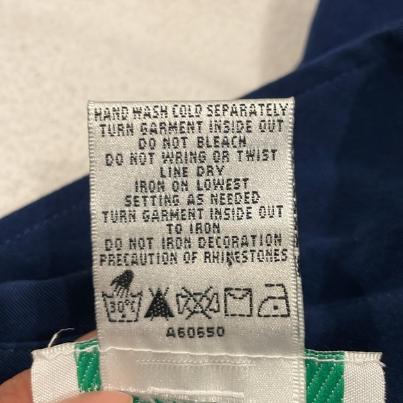 The Quaker Factory Pant Set Navy SnowFlakes Elastic Pants Button Up Cozy Holiday - Picture 4 of 4